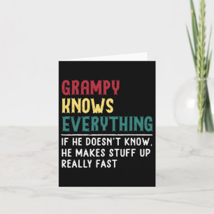 Carte Grampy Savoir Tout Fête des pères Pour Funny Grand