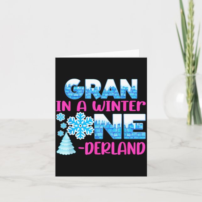 Carte Gran In A Winter Onederland Bday Girl Sweet Snowfl (Devant)