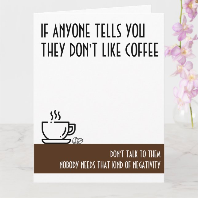 Carte Grand anniversaire Brown de l'amoureux du café (Orchidée)