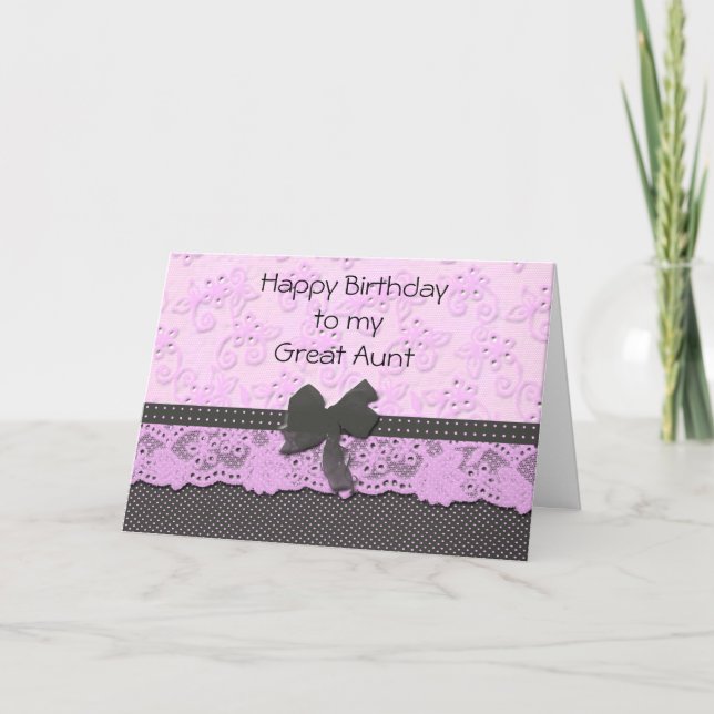 Carte Grand anniversaire de tante (Devant)