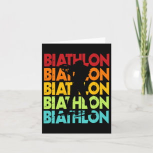 Carte Grand Biathlon Design Biathlète Ski de fond