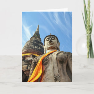 Carte Grand Bouddha à Ayutthaya, Thaïlande