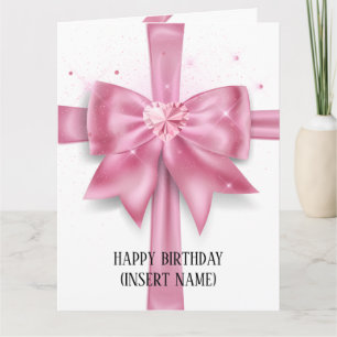 Carte Grand cadeau grand rose de luxe
