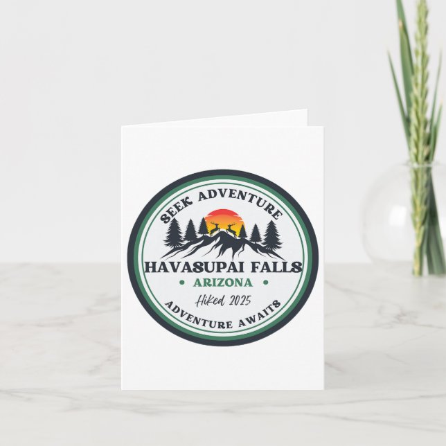 Carte Grand Canyon Havasu Falls Arizona Randonnée Campin (Devant)