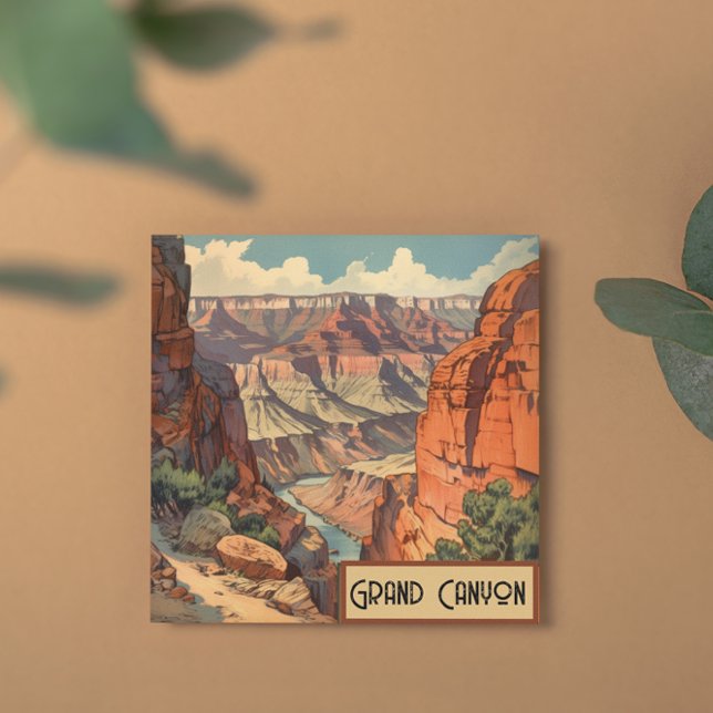 Carte Grand Canyon Retro Design de voyage (Créateur téléchargé)