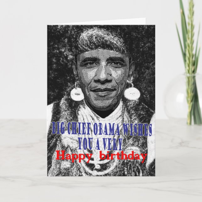 Carte grand chef obama vous souhaite un joyeux anniversa (Devant)