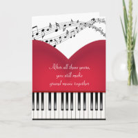 Grand Coeur De Piano Musical Pour Anniversaire