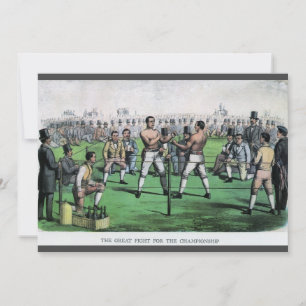 Carte Grand combat pour le championnat, boxe vintage
