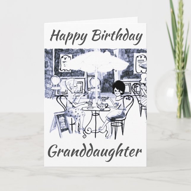 CARTE ***GRAND-DAUGTHER** "AMOUR D'ANNIVERSAIRE" (Devant)