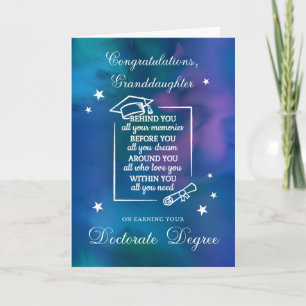 Carte Grand-fille Doctorat Félicitations aux diplômés