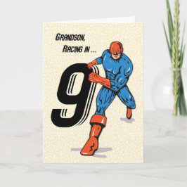 Carte Grand-fils Superhero 9e anniversaire