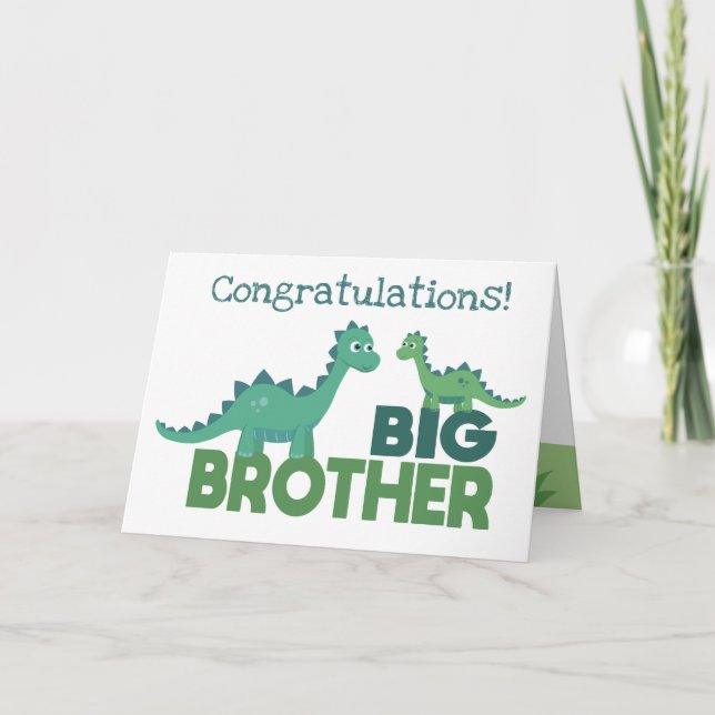 Carte Grand frère félicitations bébé s'attendant (Devant)