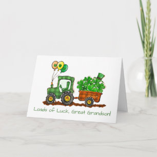 Carte Grand Grand-fils Jour de la Saint Patrick Charges 