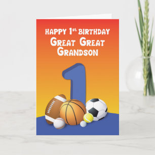 Carte Grand Grand Grand Grand-Petit-fils 1er Anniversair