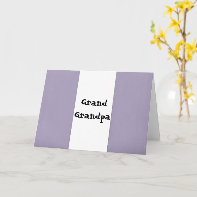 Carte Grand Grand Grand-Papy (Fleur jaune)