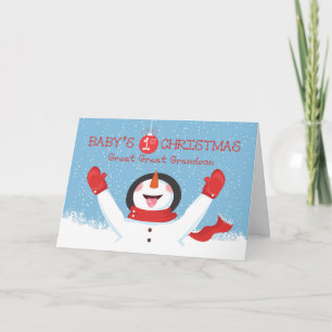 Carte Grand Grand Grand Petit-fils Baby First Christmas 