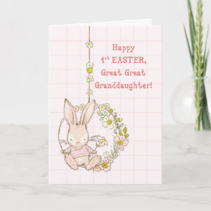 Carte Grand Grand Grand-Petite-Fille Première Lapin de P