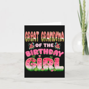 Carte Grand Grand-Mère De La Fille D'Anniversaire Un Dan