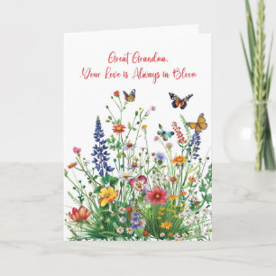 Carte Grand Grand-mère Fête des mères Amour dans le Fleu