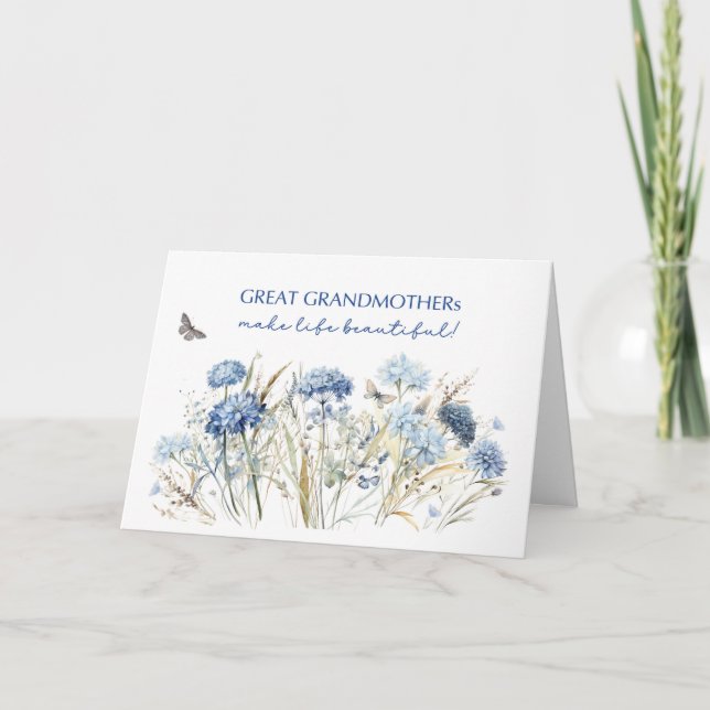 Carte Grand grand-mère Fête des mères Dusty Fleur sauvag (Devant)