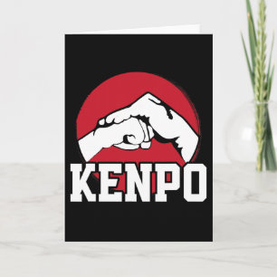 Carte Grand Kénpo Karaté Poing Design Japonais Martial A