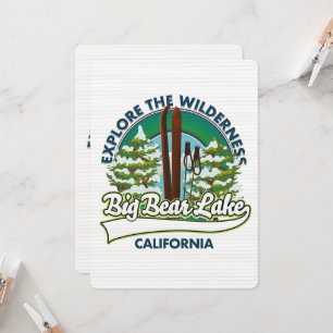 Carte Grand lac Big Bear Californie logo ski