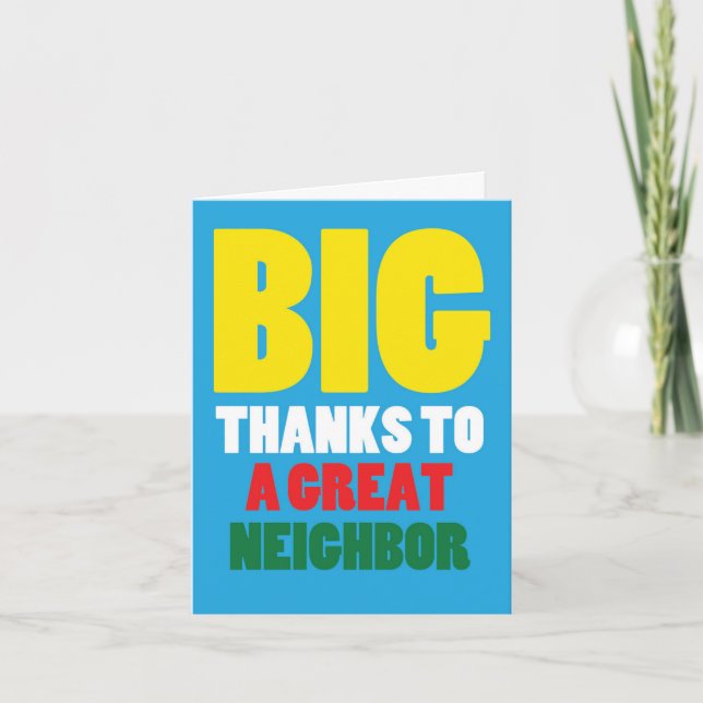 Carte Grand Merci voisin (Devant)