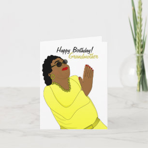 Carte Grand-mère Africaine Américaine Joyeux Anniversair