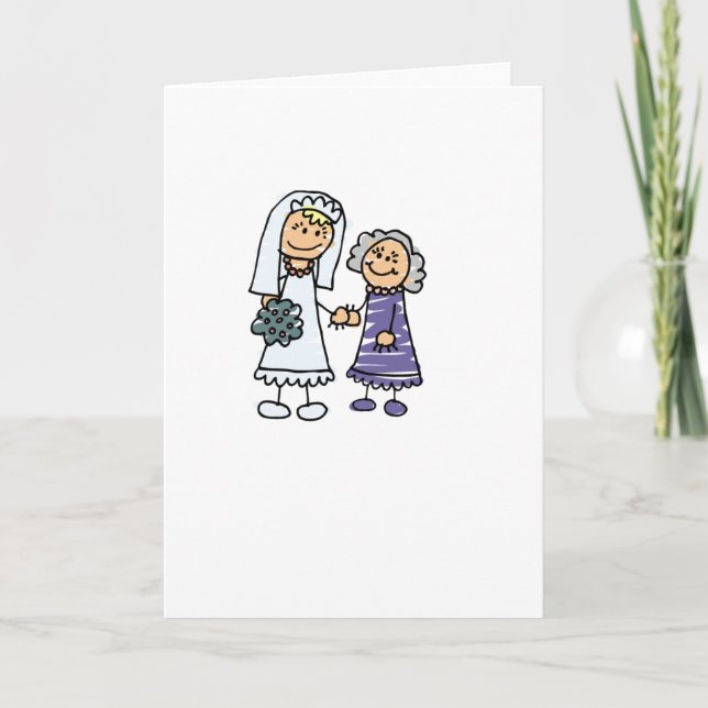Carte Grand-Mère De La Mariée Le Jour Du Mariage (Devant)