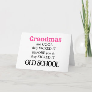 Carte Grand-mère est cool meilleure vieille école drôle 