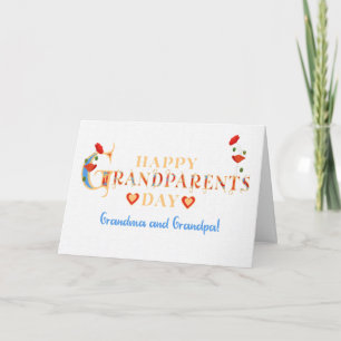 Carte Grand-mère et grand-père Fête des grands-parents P