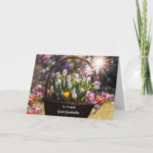 Carte Grand-mère Joyeuse Fête des mères Bouquet de print