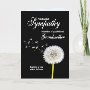 Carte Grand-mère Sympathie Dandelion Horloge
