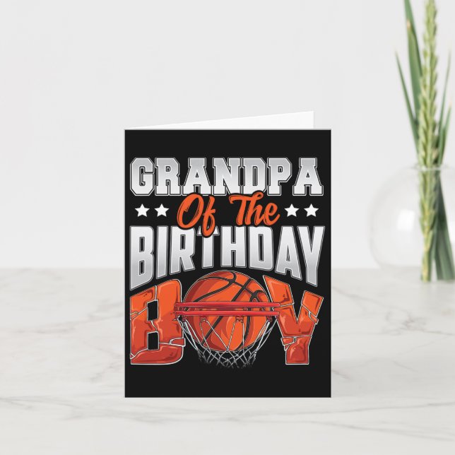 Carte Grand-pa Bysketbyll Anniversaire Famille de garçon (Devant)