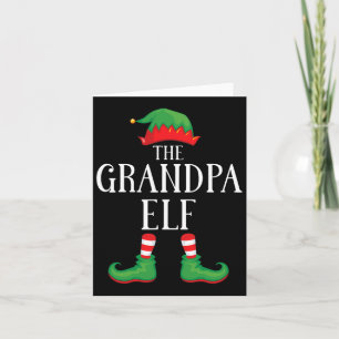 Carte Grand-pa Elf Groupe de jumelage Xmas Funny Famille