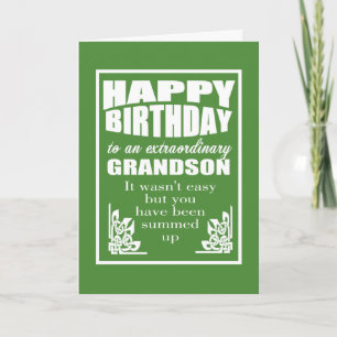 Carte Grand-parents à petit-fils heureux souhait d'anniv