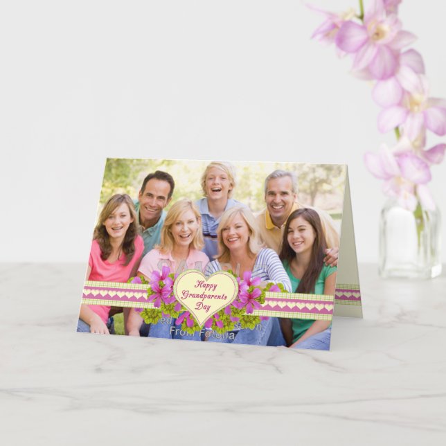 Carte Grand-parents Day Love for Grand-mère Photo (Orchidée)