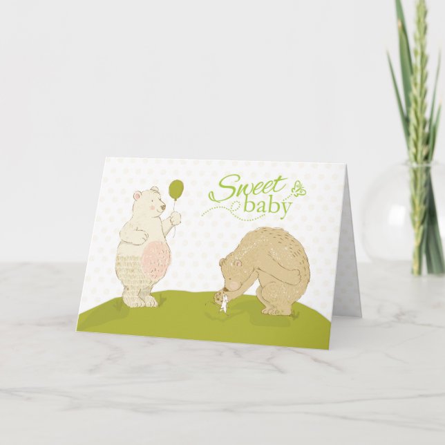 Carte Grand-parents Sweet Baby Félicitations, Ours, Pe (Devant)