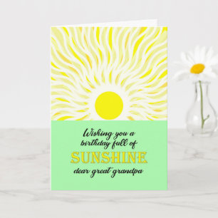 Carte Grand-père Birthday Bright Sunshine Card