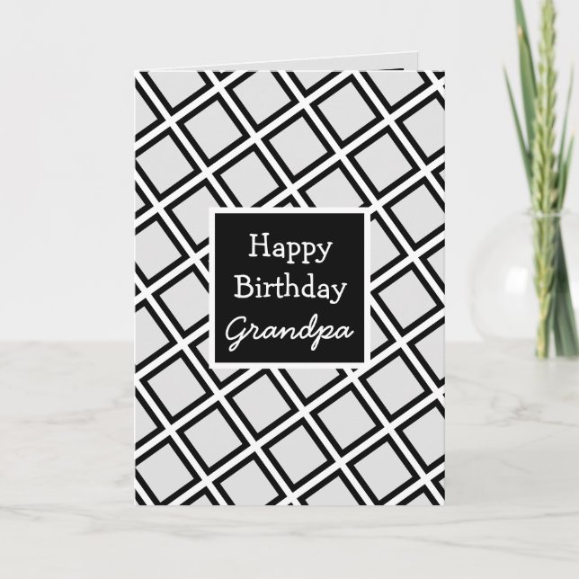 Carte Grand-père d'anniversaire personnalisé moderne (Devant)