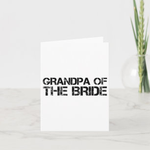 Carte Grand-Père De La Mariée Drôle Mariage Groom Party