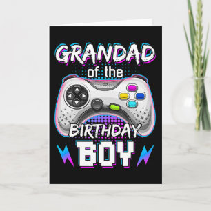 Carte Grand-Père De L'Anniversaire Jeu Vidéo Garçon B-da