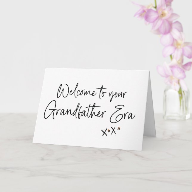 Carte Grand-père Era Grossesse Nouveau bébé Révélation p (Orchidée)