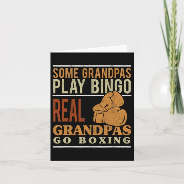 Carte Grand-père Go Boxing Kickboxer Kickboxer Grand-pèr (Devant)