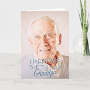 Carte Grand-père photo moderne heureux voeux d'anniversa