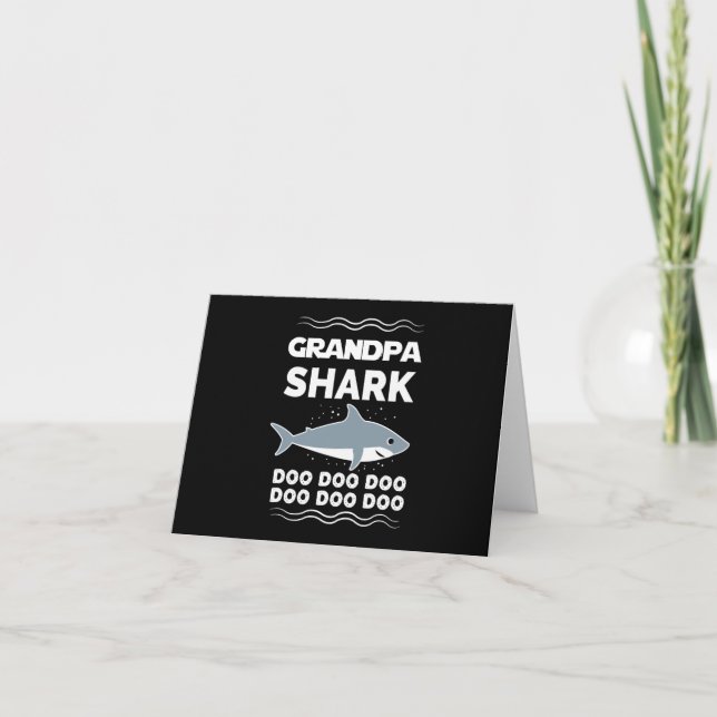 Carte Grand-père Shark Doo Doo Doo Famille de jumelage (Devant)