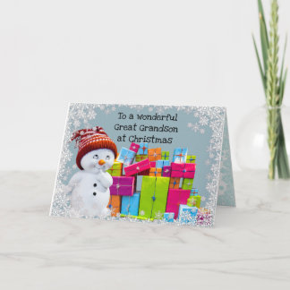 Carte Grand-petit-fils à Noël