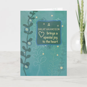 Carte Grand Petit-fils Religieux Anniversaire La main de