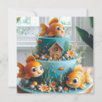 GRAND POISSON D'OEIL À THÈME BIMSICAL BIRTHDAY CAK