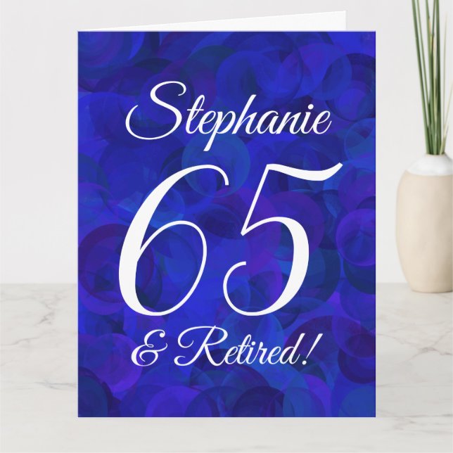 Carte Grand Royal Blue 65 et retraite heureuse (Devant)